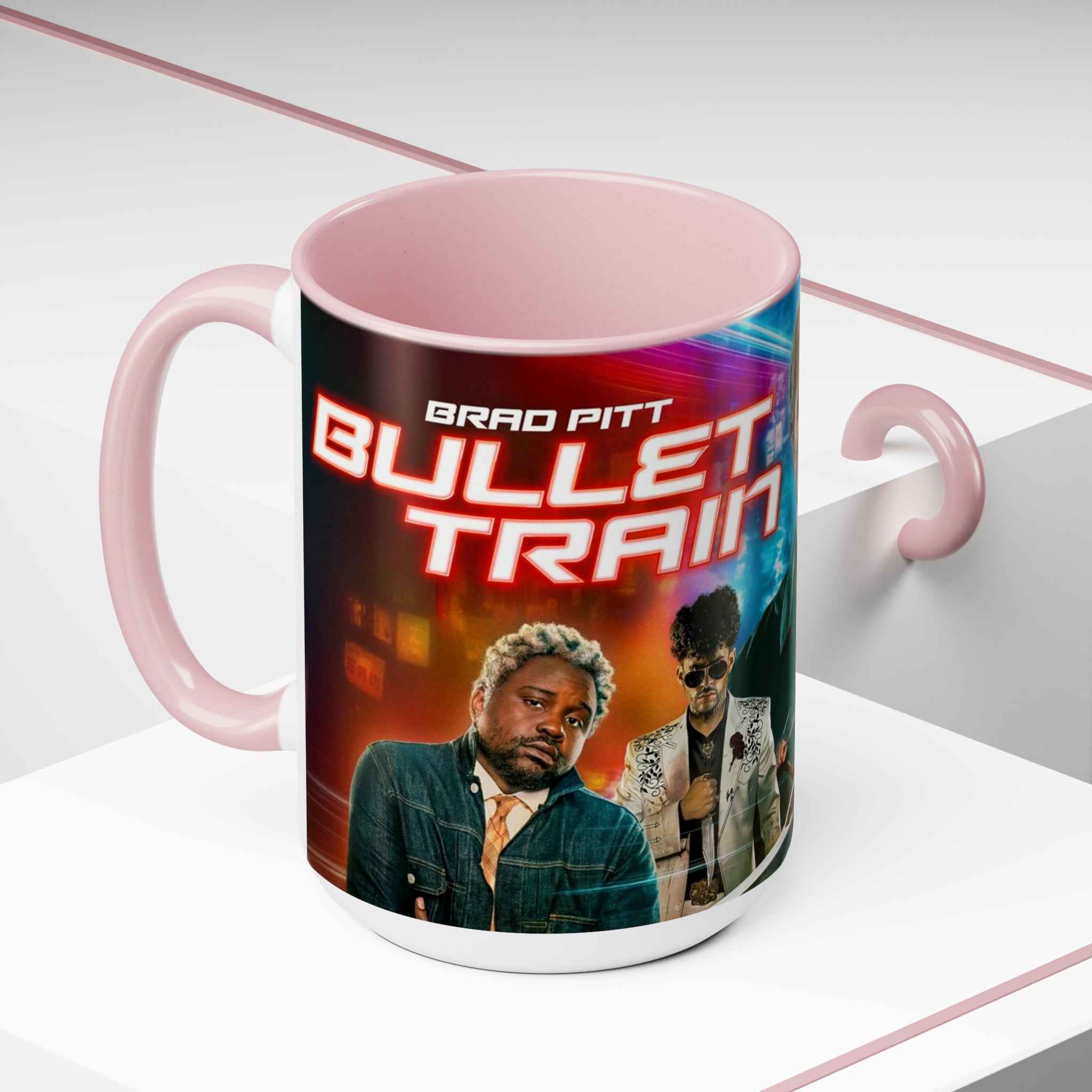 Bullet Train- Two-Tone Coffee Mugs, 15oz - Creations by Chris and Carlos