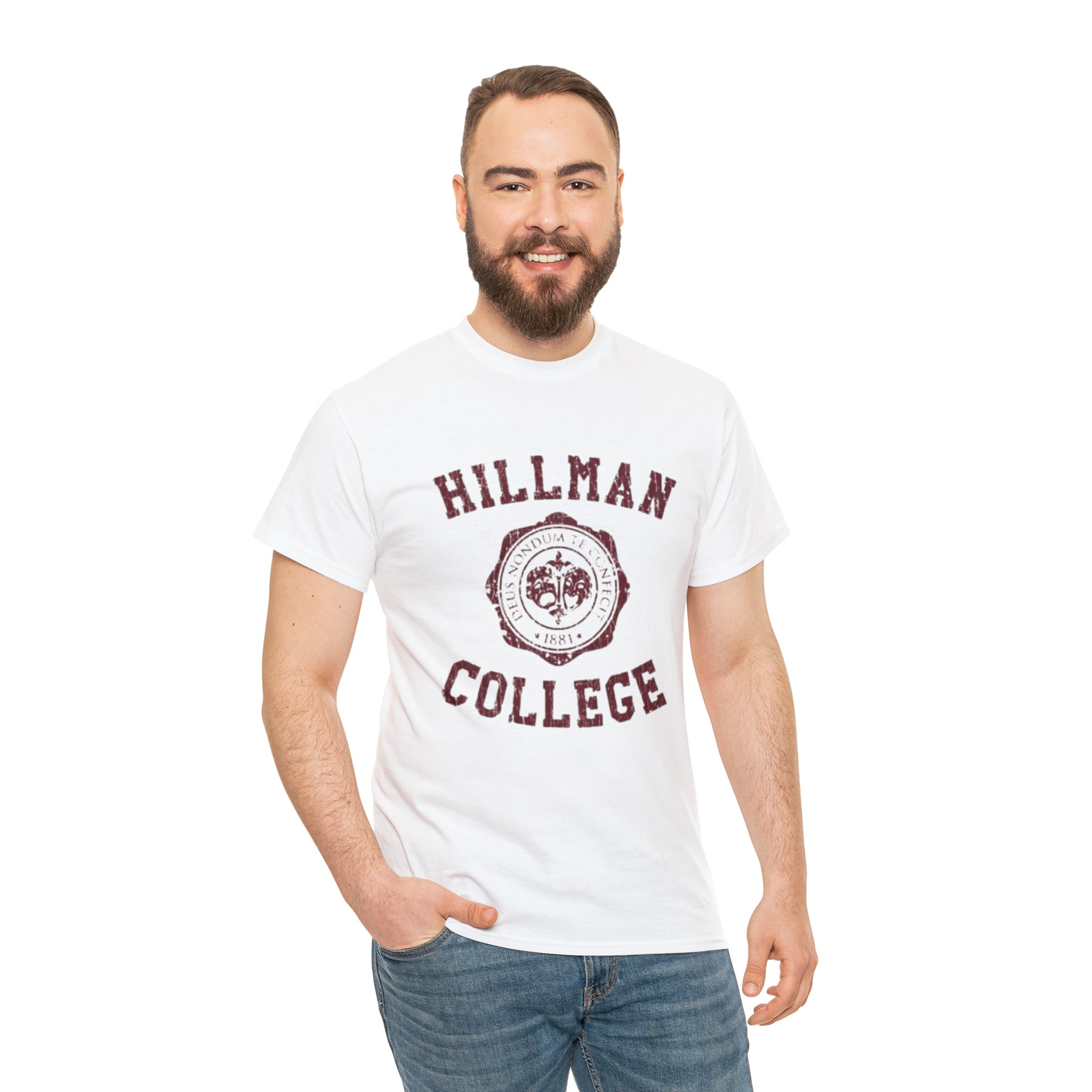 Hillman College- Unisex Heavy Cotton T-Shirt - Creations by Chris and Carlos