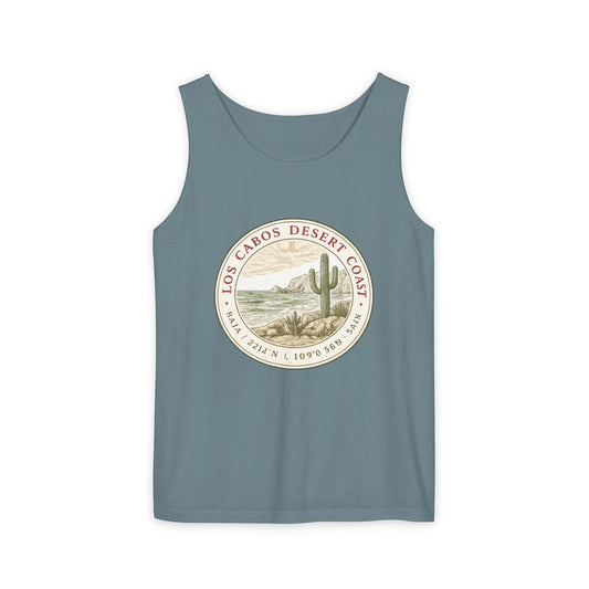 Los Cabos Desert Coast Tank Top — Vintage Cactus Beach Graphic - Creations by Chris and Carlos