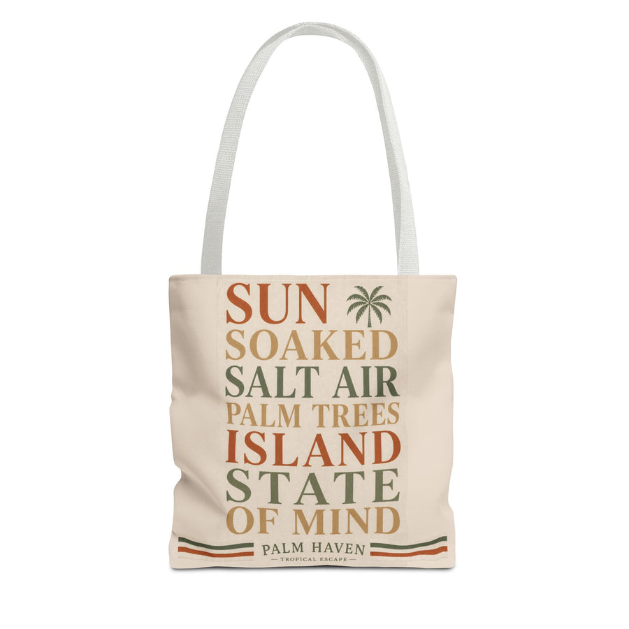 Island State of Mind Tote Bag – Sun‑Soaked Palm Tree Beach Tote