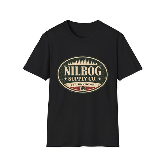 Nilbog Supply Co. T-Shirt — Vintage Horror Cabin Graphic Tee - Creations by Chris and Carlos