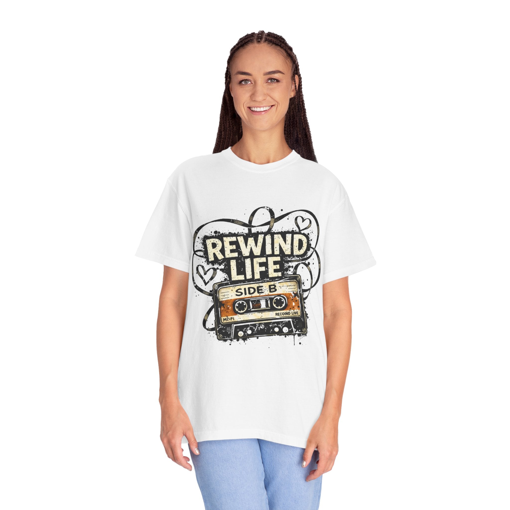 Rewind Life Cassette T-Shirt - Creations by Chris and Carlos