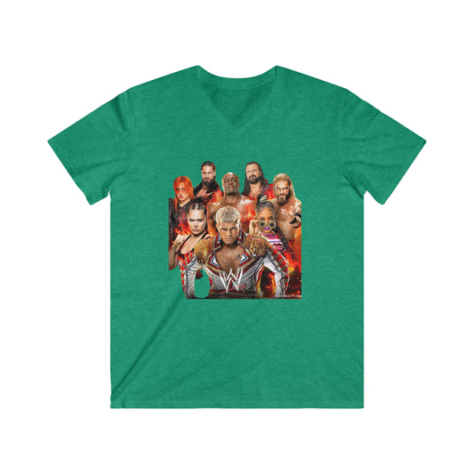 WWE Champions 2023- Unisex Fitted V-Neck Short Sleeve Tee - Creations by Chris and Carlos