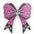Skull Bow Shaped Pillow — Pink Goth Decorative Throw Pillow