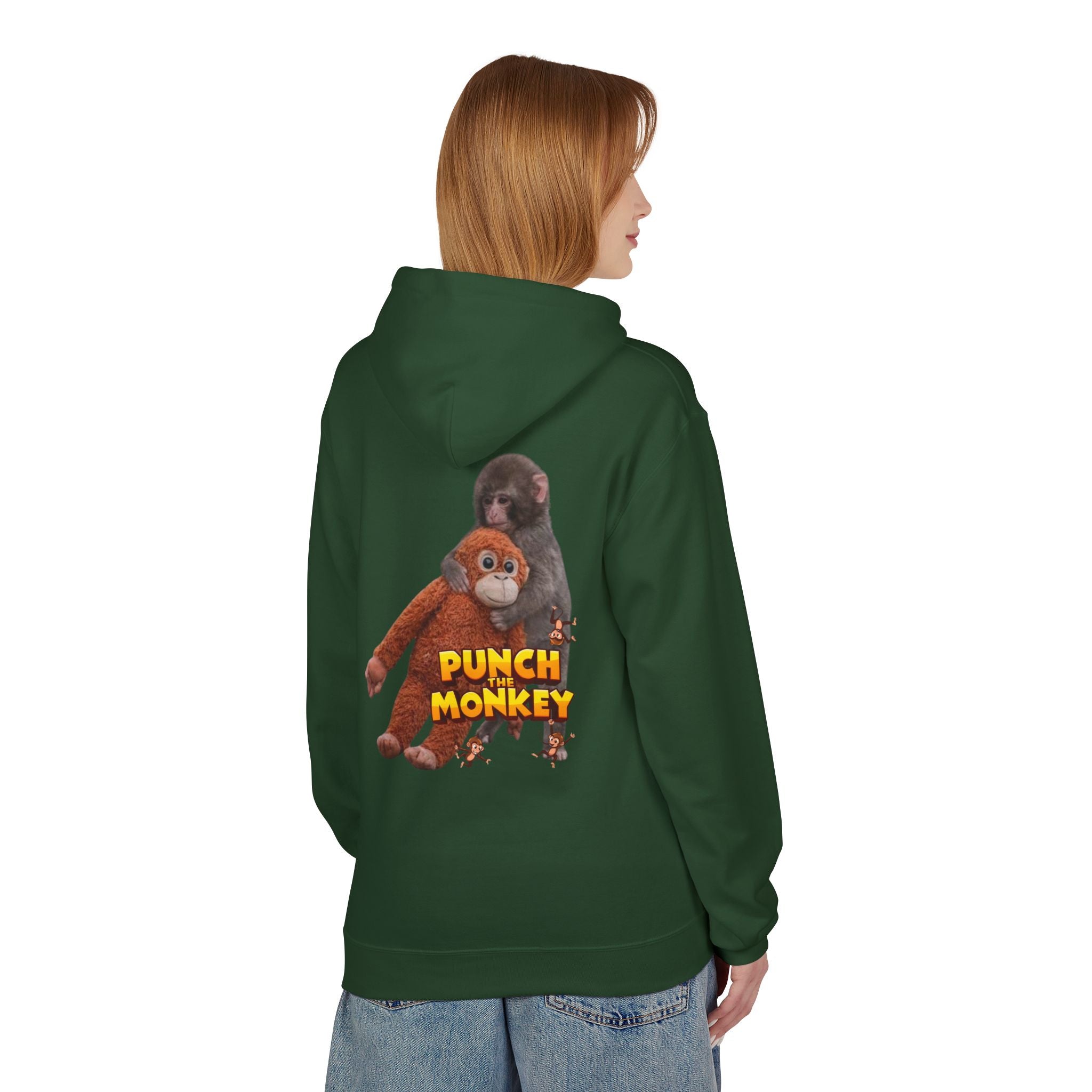Punch Monkey Hoodie — Retro Cartoon Monkey Graphic Sweatshirt - Creations by Chris and Carlos