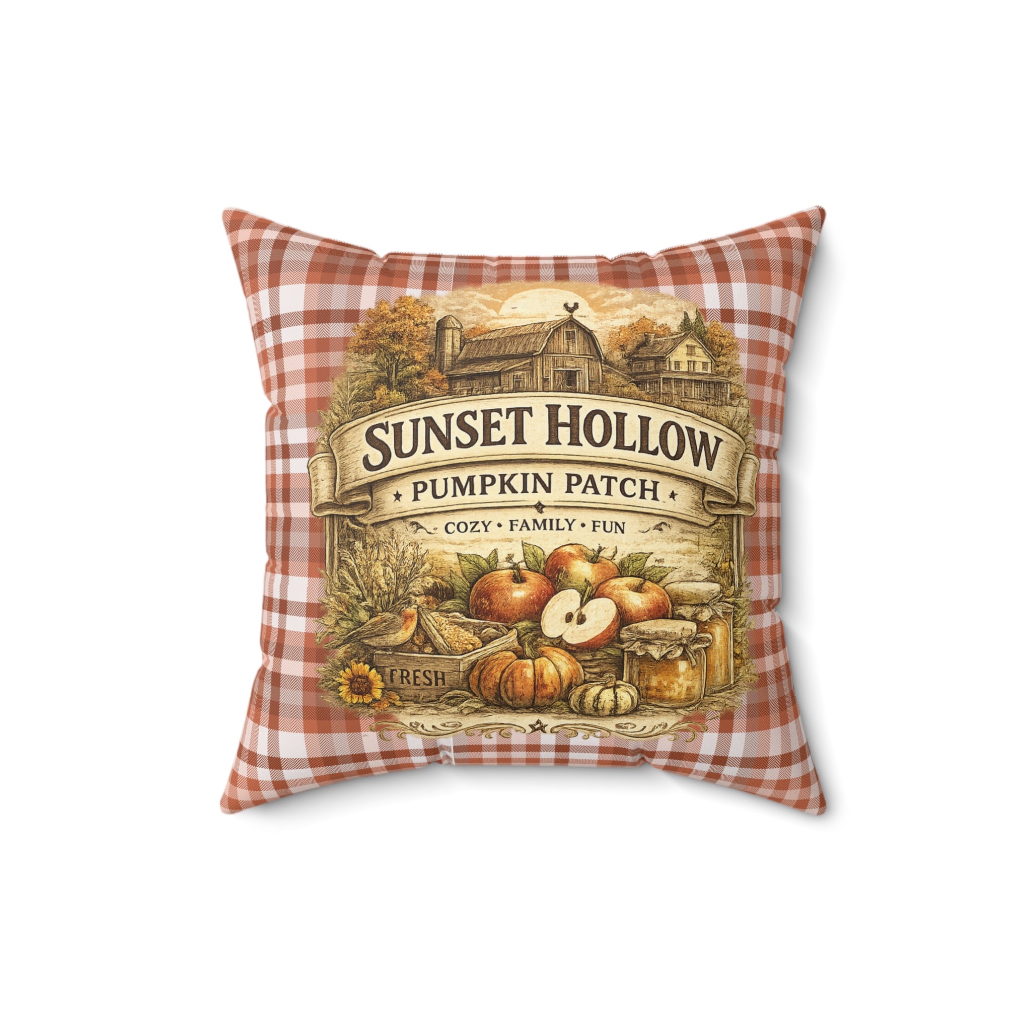 Old Soul Harvest™ Pumpkin Patch Throw Pillow - Throw Pillow from Old Soul Harvest Campfire Circle
