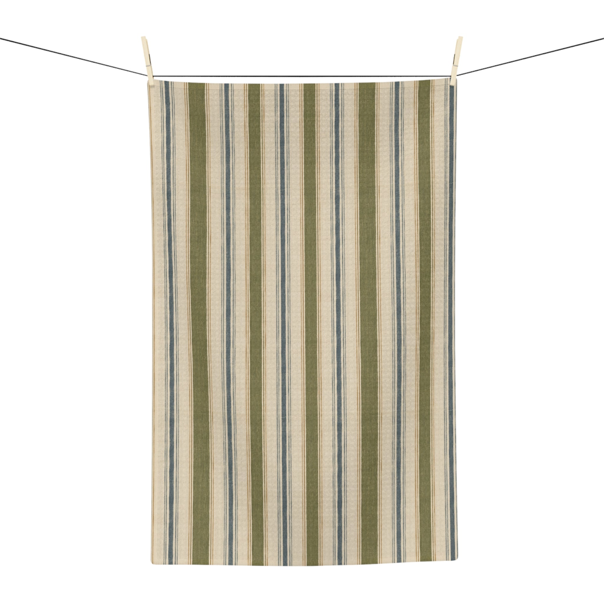 Green Stripe Microfiber Tea Towel — Farmhouse Kitchen Dish Cloth - Creations by Chris and Carlos