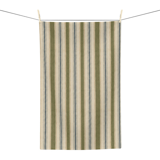 Green Stripe Microfiber Tea Towel — Farmhouse Kitchen Dish Cloth - Creations by Chris and Carlos