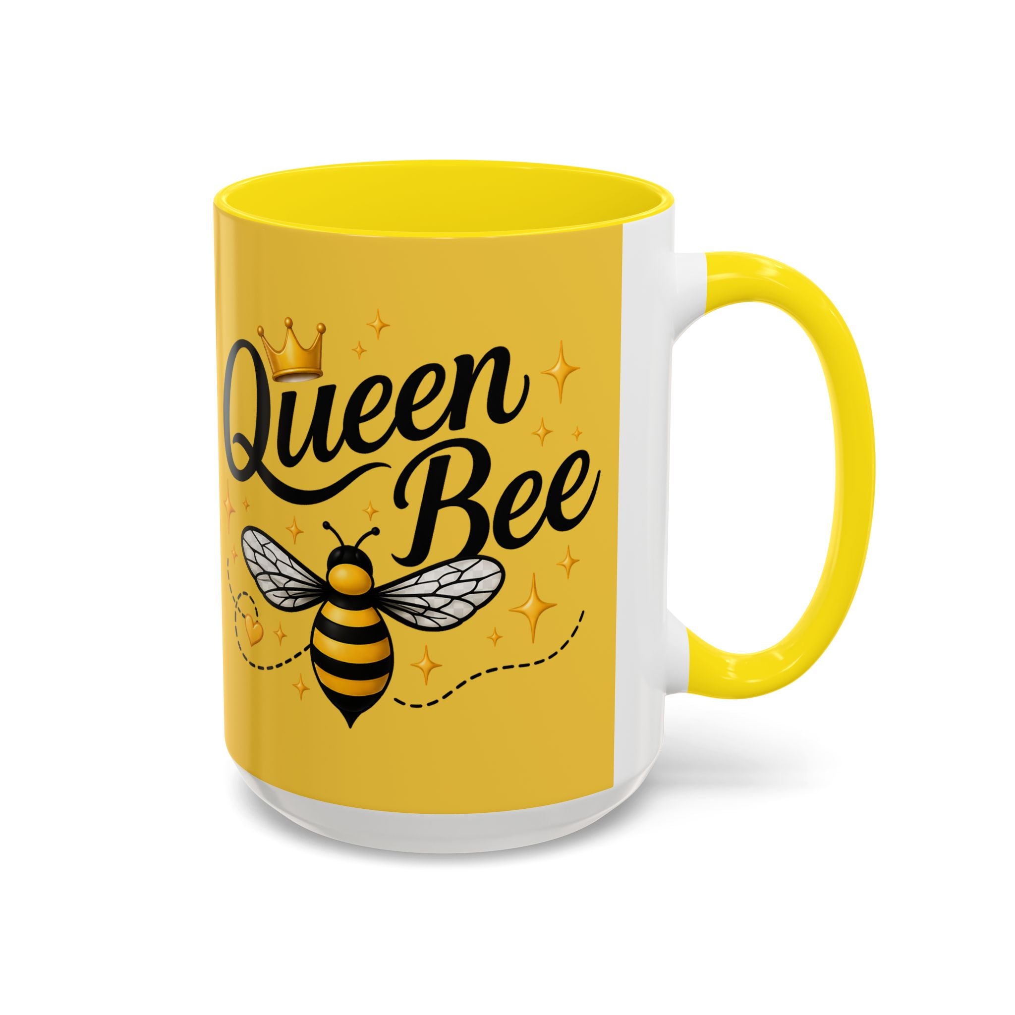 Queen Bee Coffee Mug — Floral Bee Accent Mug (11/15oz) - Creations by Chris and Carlos