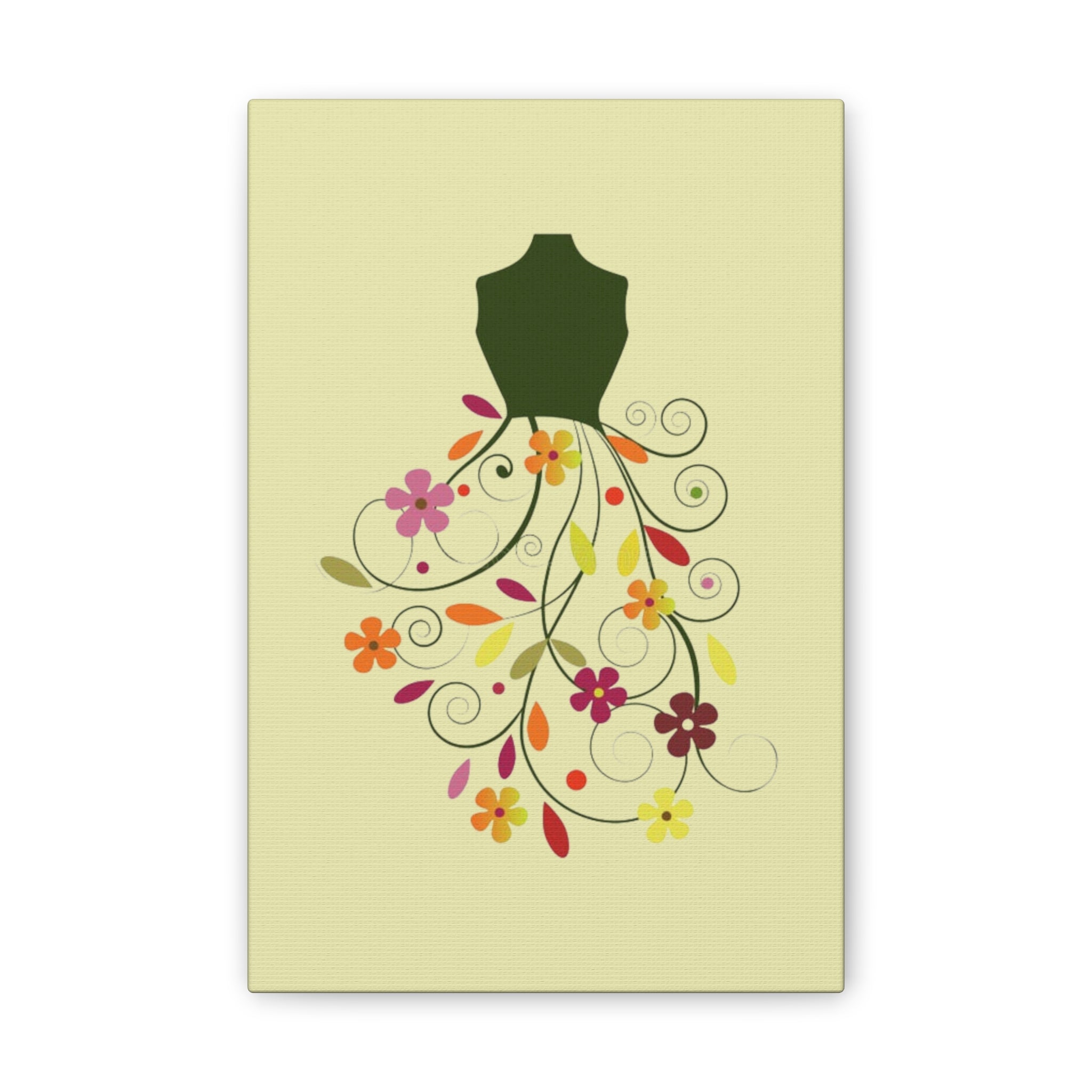 Floral Dress Art Canvas - Creations by Chris and Carlos