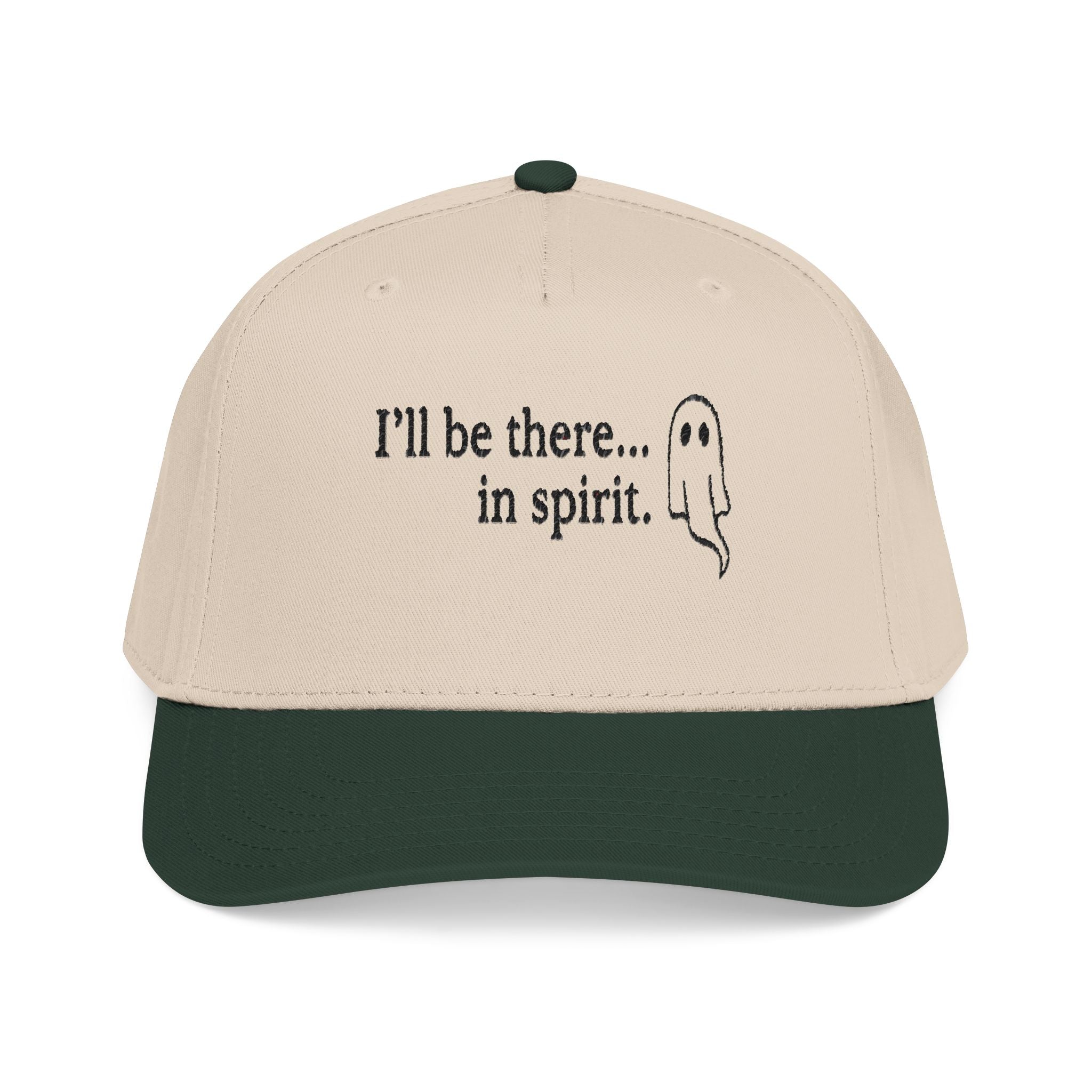 I'll Be There... In Spirit Ghost Cap — Funny Halloween Baseball Hat - Creations by Chris and Carlos