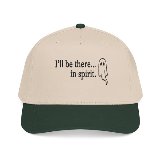 I'll Be There... In Spirit Ghost Cap — Funny Halloween Baseball Hat - Creations by Chris and Carlos