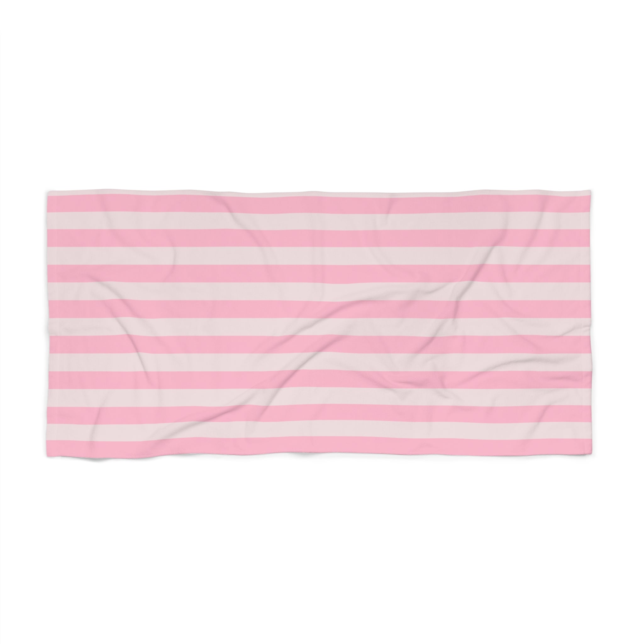 Pink Stripe Beach Towel — Classic Nautical Summer Towel - Creations by Chris and Carlos