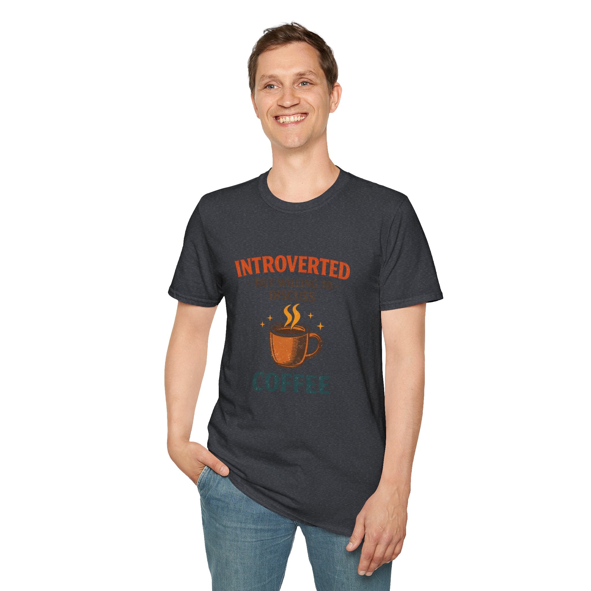 Introverted But Willing to Discuss Coffee T-Shirt - Creations by Chris and Carlos