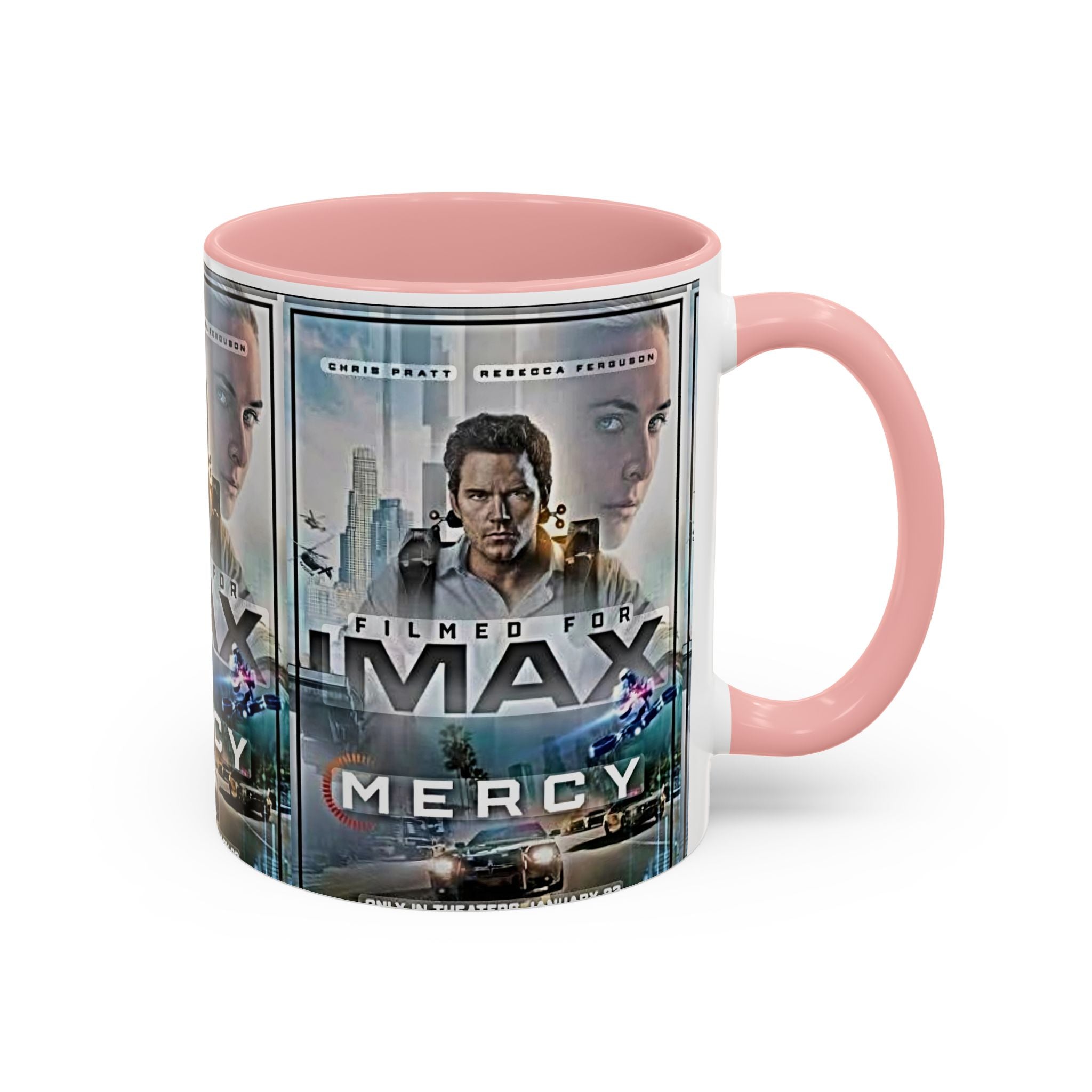 Accent Coffee Mug — 'Mercy' Movie Poster Design (11/15oz) - Creations by Chris and Carlos