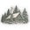 Cabin in Winter Custom Shaped Pillow — Snowy Log Cabin Decorative Cushion