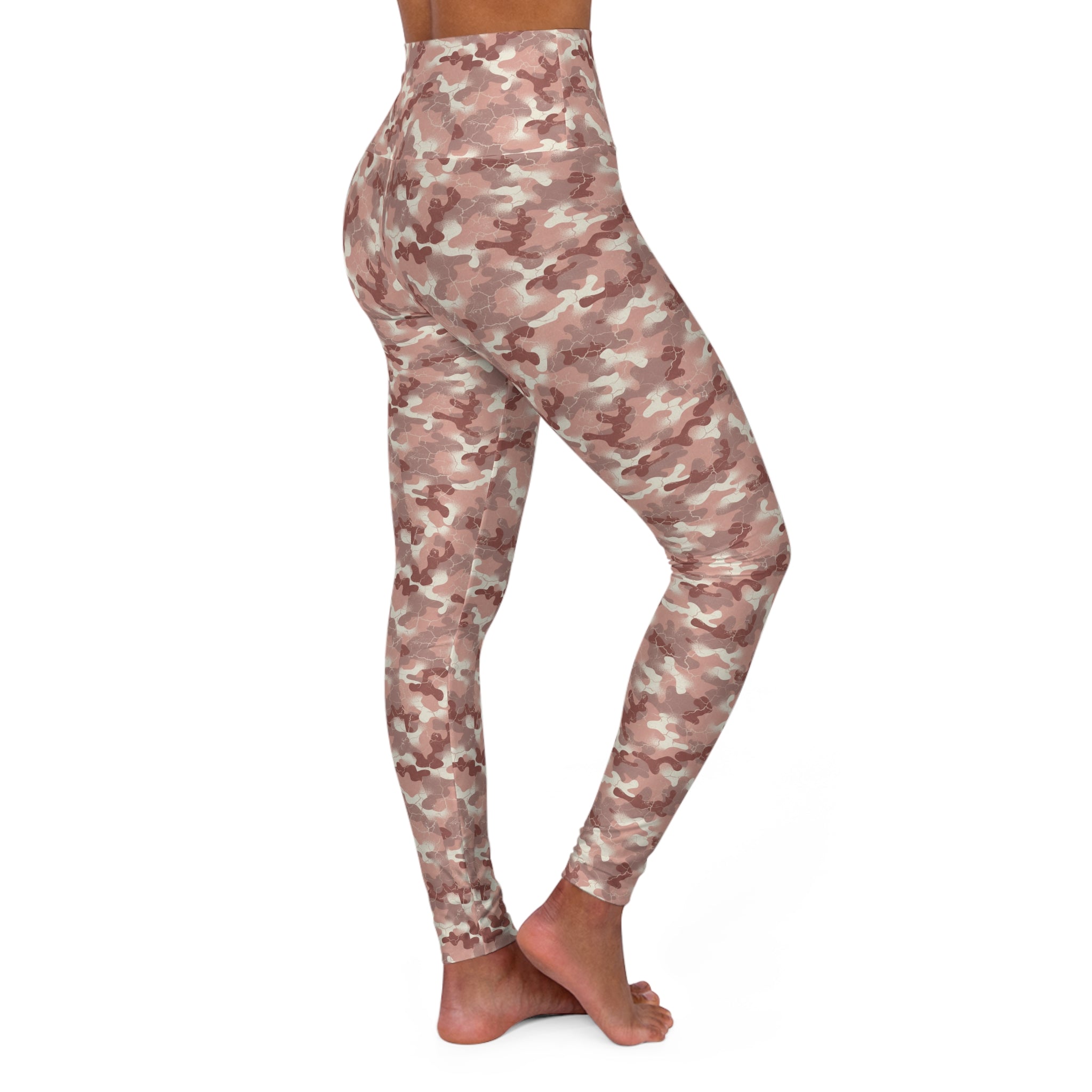 High-Waist Camo Yoga Leggings — Blush Camouflage Activewear - Creations by Chris and Carlos