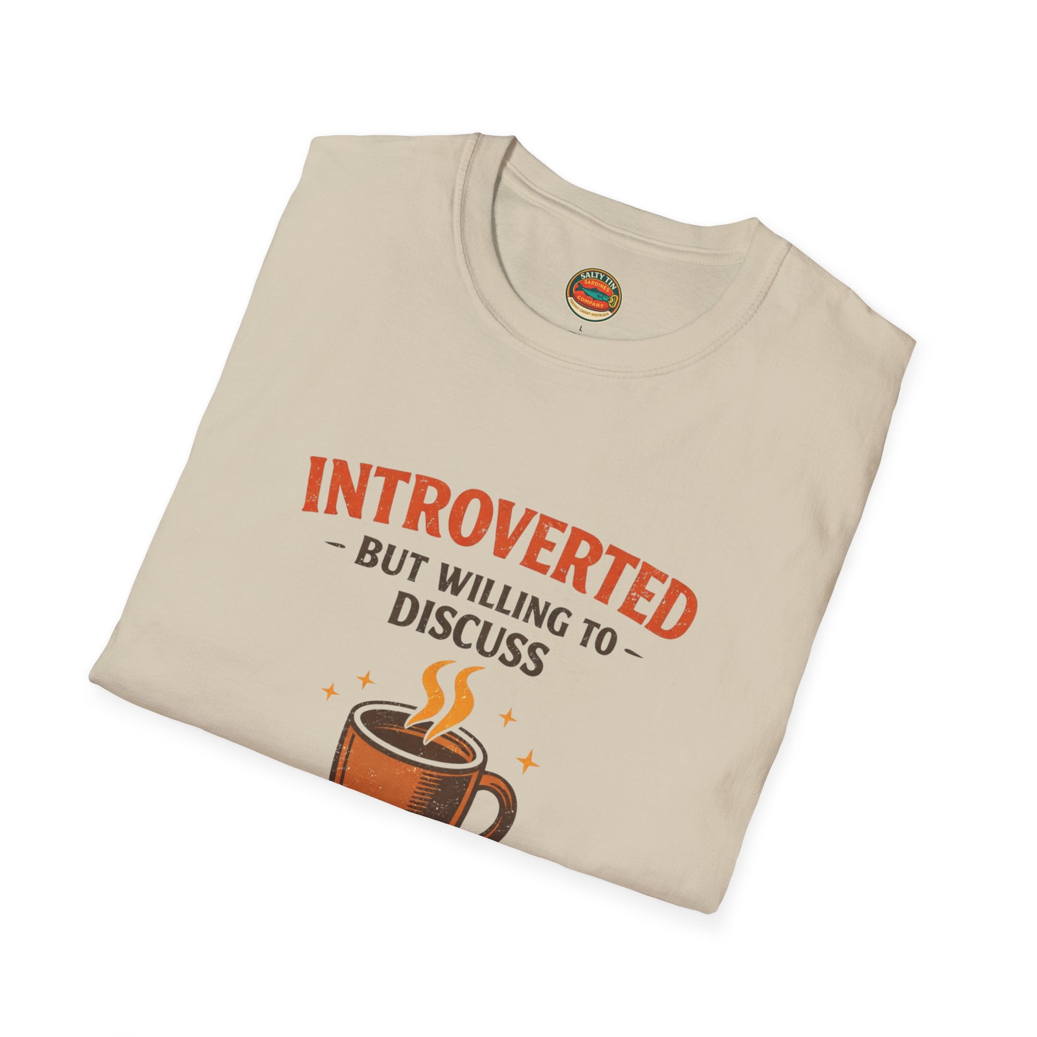 Introverted But Willing to Discuss Coffee T-Shirt - Creations by Chris and Carlos