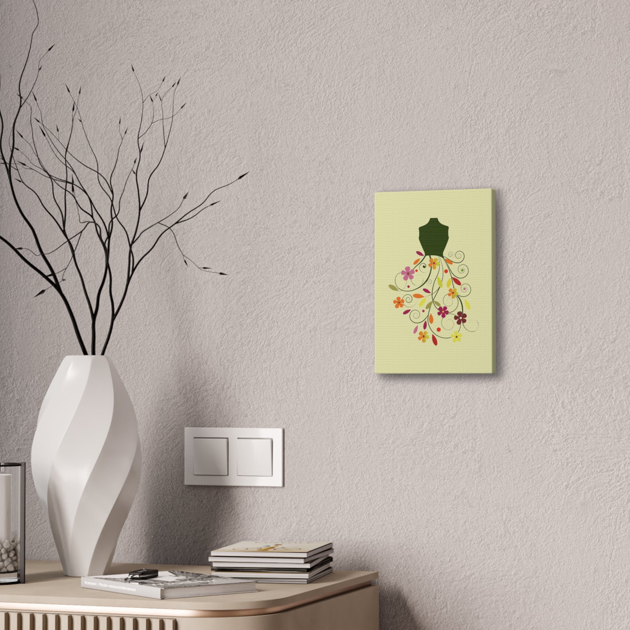 Floral Dress Art Canvas - Creations by Chris and Carlos
