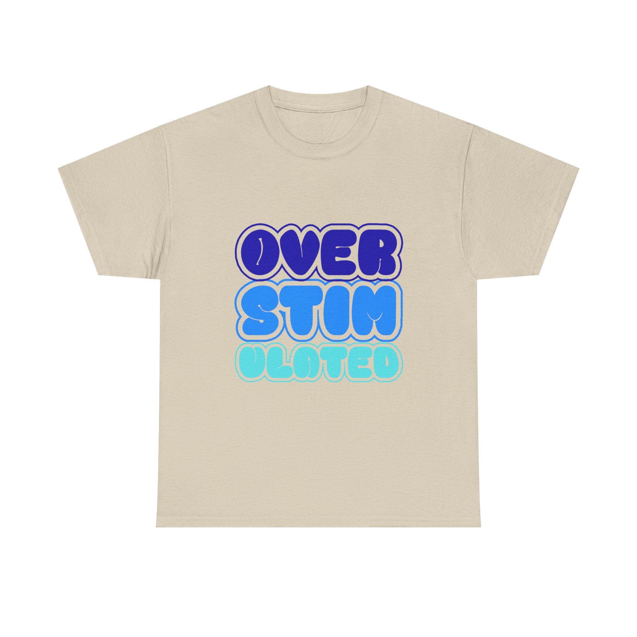 Overstimulated Tee — Playful Bubble Letter Autism Awareness T‑Shirt - Creations by Chris and Carlos