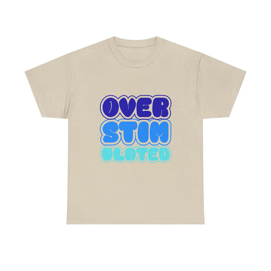 Overstimulated Tee — Playful Bubble Letter Autism Awareness T‑Shirt - Creations by Chris and Carlos