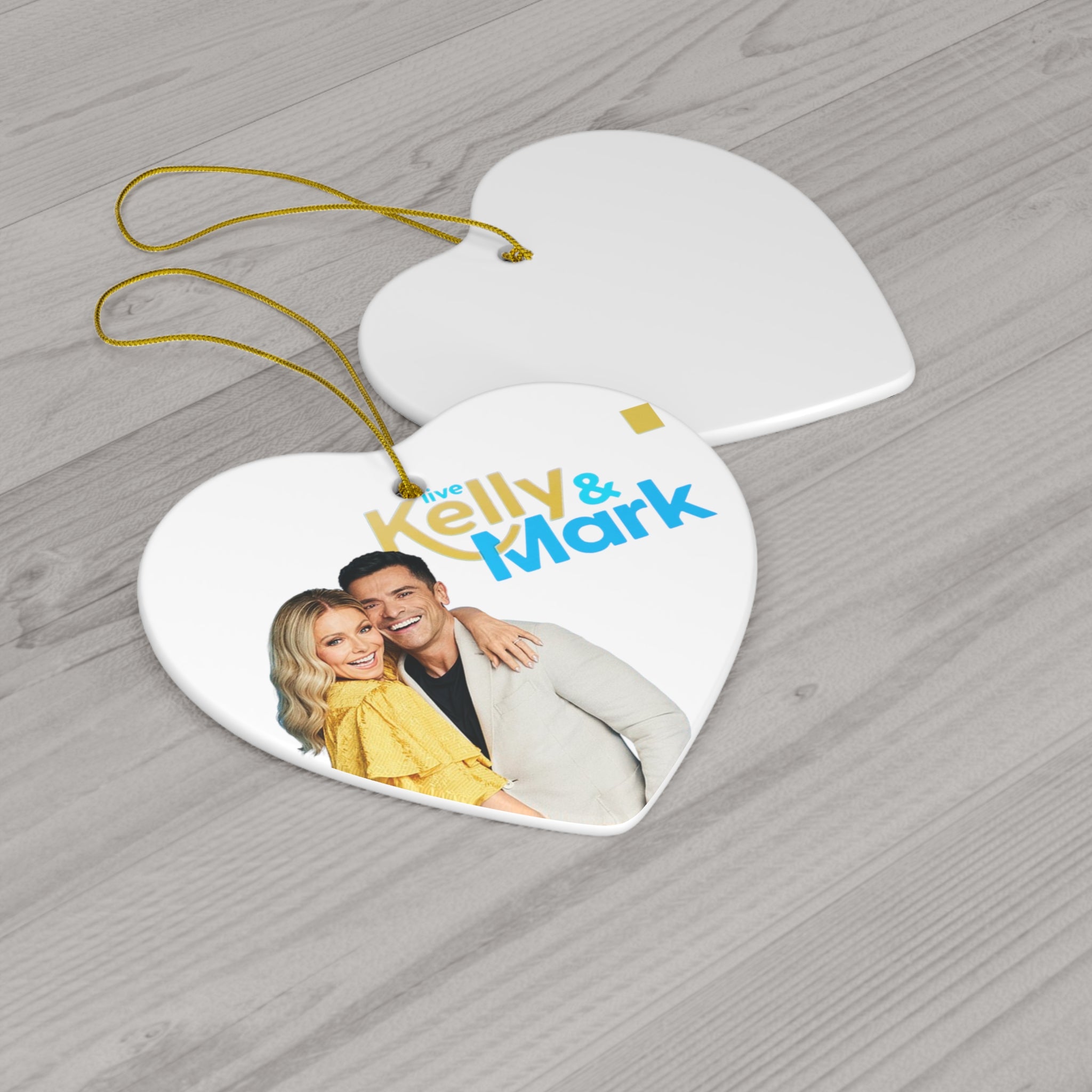 Live Kelly and Mark- Ceramic Ornament, 4 Shapes - Creations by Chris and Carlos