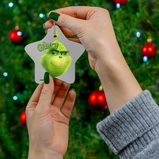 The Grinch- Ceramic Ornament, 4 Shapes - Creations by Chris and Carlos