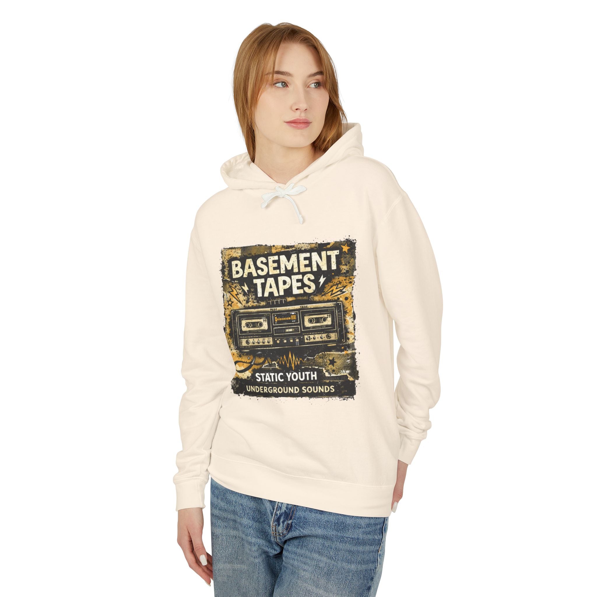 Basement Tapes Vintage Cassette Hoodie — Retro Music Streetwear - Creations by Chris and Carlos