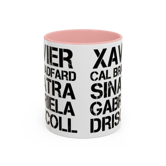 Paradise TV Show Typography Names Accent Coffee Mug — Bold Black Name List Design (11/15oz) - Creations by Chris and Carlos