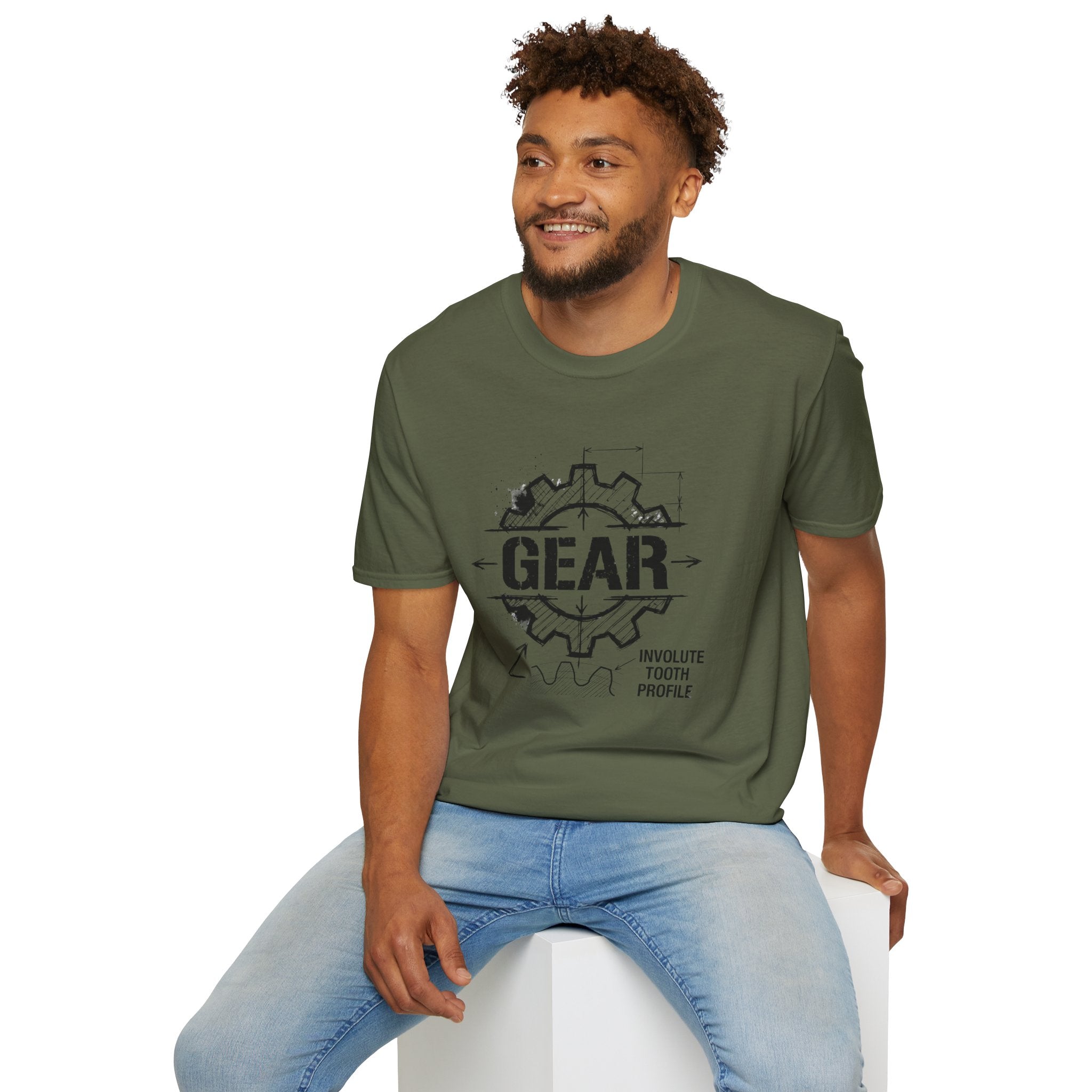 The Foundry Collective Gear Blueprint T-Shirt — Mechanical Engineering Sketch Tee - Creations by Chris and Carlos