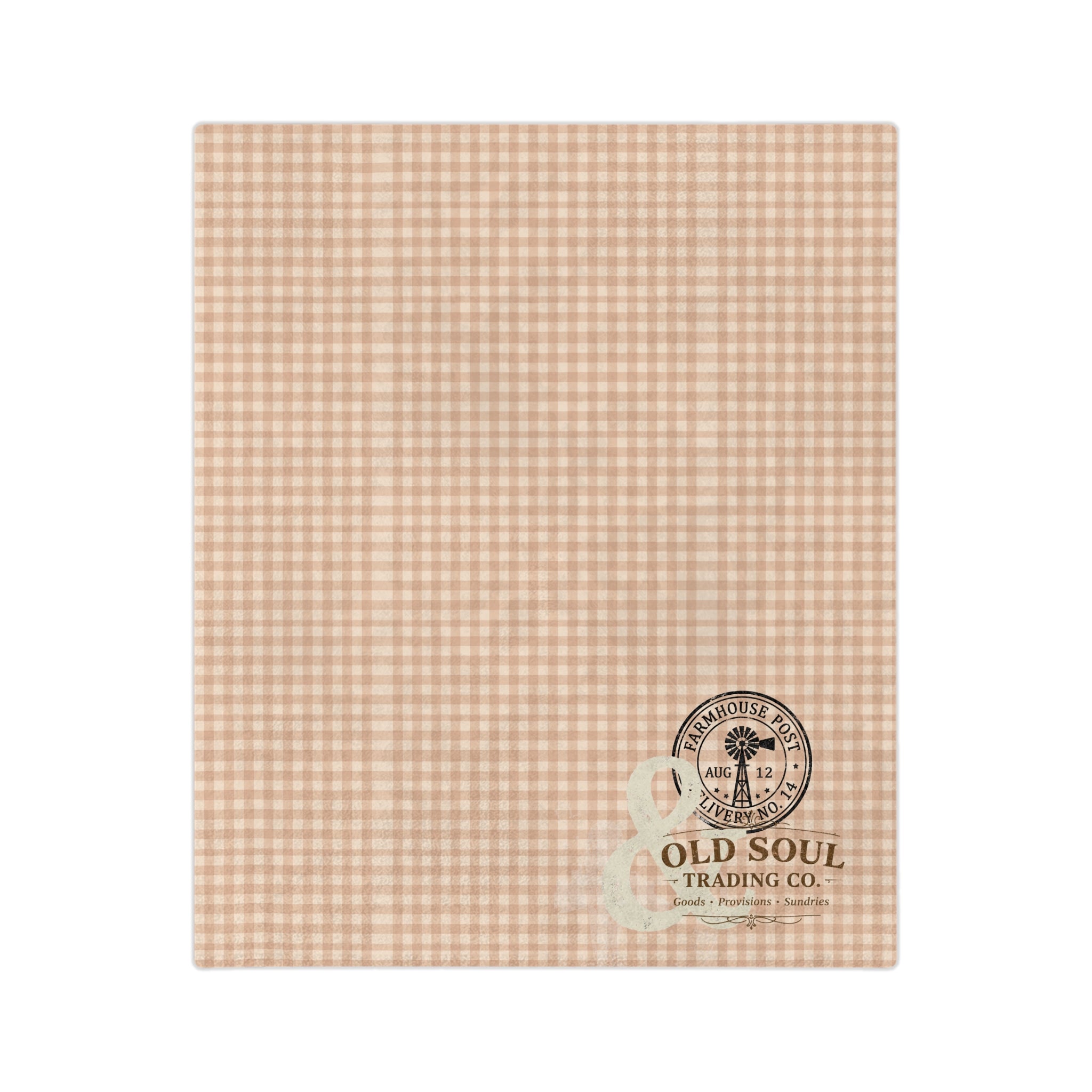 Gingham Velveteen Blanket — Old Soul Trading Co. Microfiber Throw - Creations by Chris and Carlos