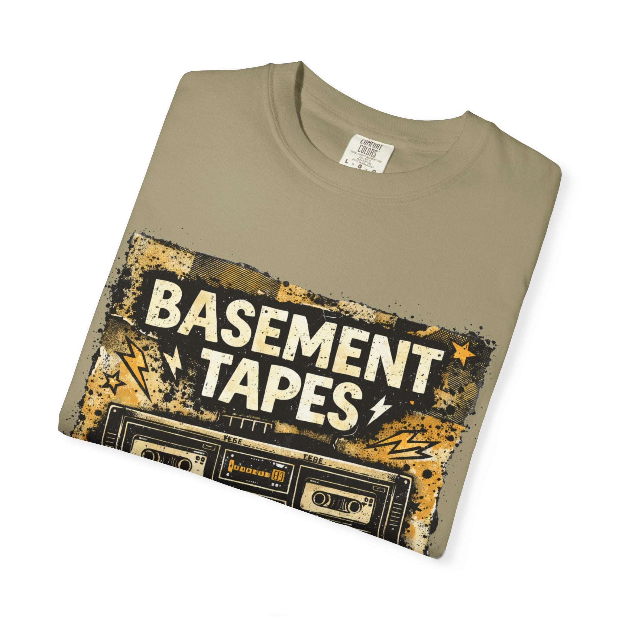Basement Tapes Cassette Tee — Retro 'Static Youth' Underground Music T-Shirt - Creations by Chris and Carlos