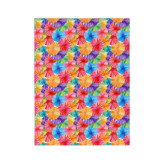 Sol y Alegría (Sun and Joy) Collection- Cactus Succulent Pattern Microfiber Blanket Soft Velveteen Throw for Home & Garden LoversTropical Parasol Velveteen Microfiber Blanket — Bright Floral Beach Umbrella Print, Cozy Travel & Home Throw - Creations by Chris and Carlos