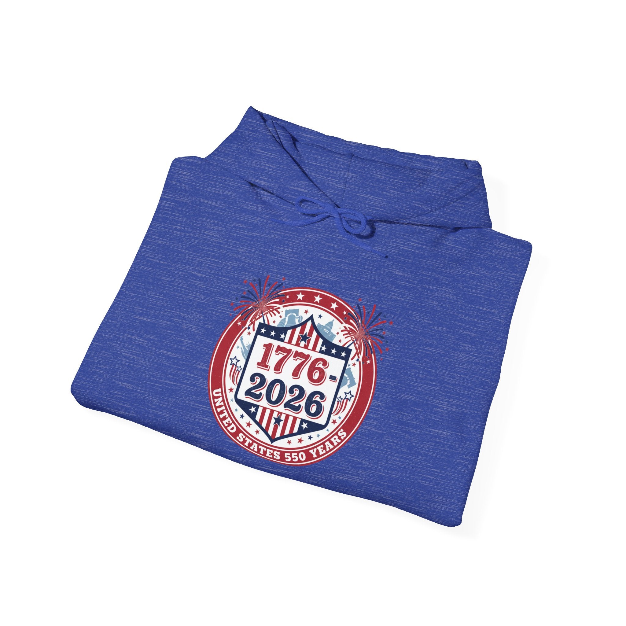 Hoodie - 1776–2026 Patriotic Anniversary Hoodie (Stars & Stripes Emblem) - Creations by Chris and Carlos