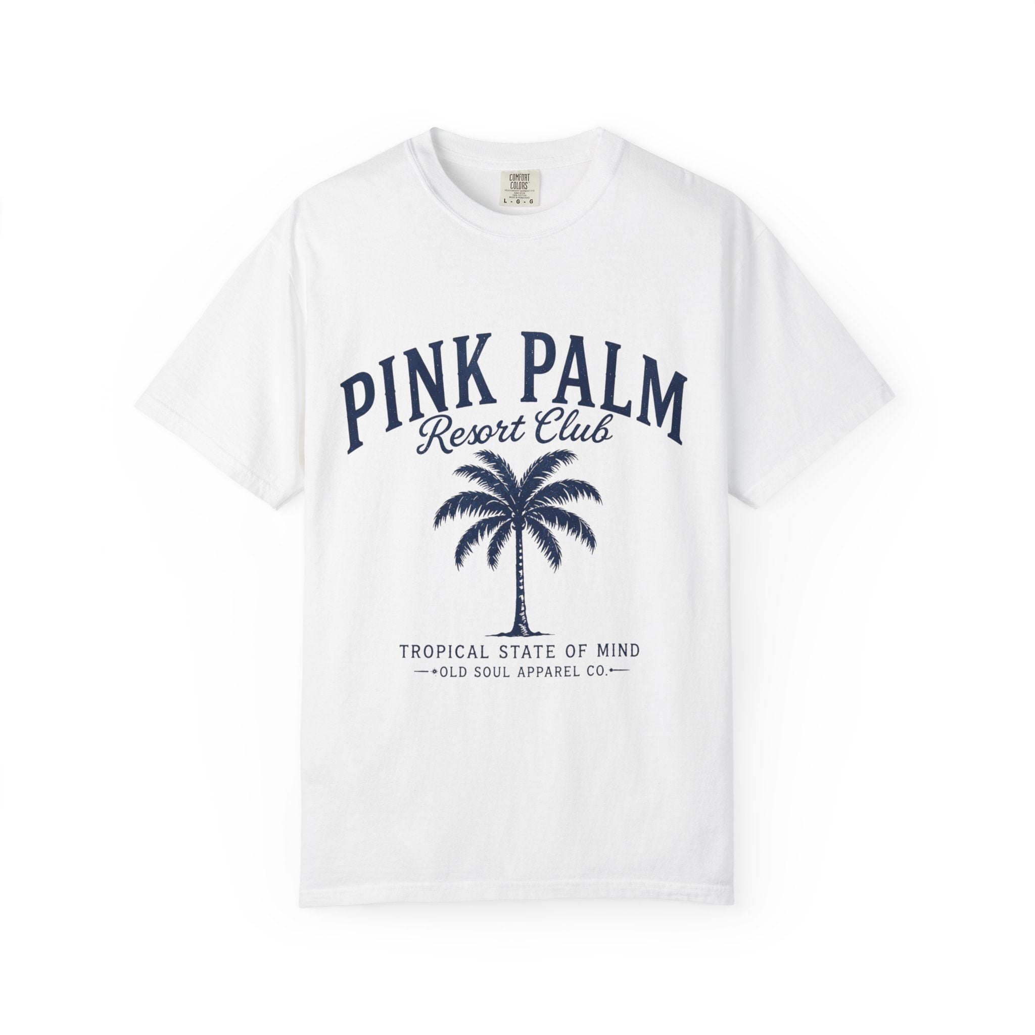 Pink Palm Resort Club T-Shirt — Tropical Palm Graphic Tee - Creations by Chris and Carlos