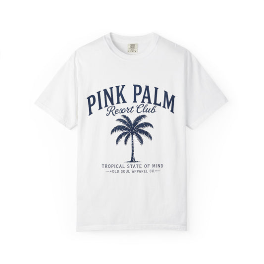 Pink Palm Resort Club T-Shirt — Tropical Palm Graphic Tee - Creations by Chris and Carlos