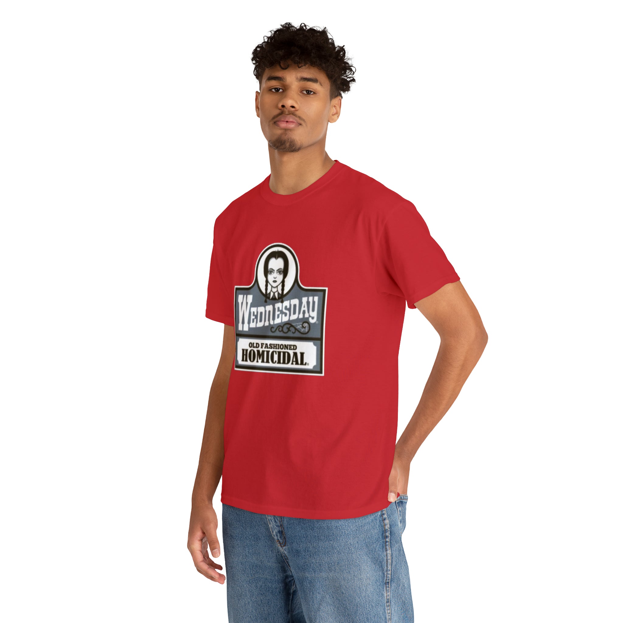 Wednesday- Wendys Unisex Heavy Cotton T-Shirt - Creations by Chris and Carlos