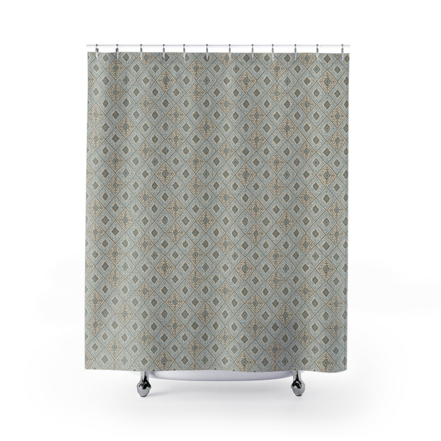 Ellison Collection Elegant Geometric Shower Curtain - Stylish Bathroom Decor - Creations by Chris and Carlos