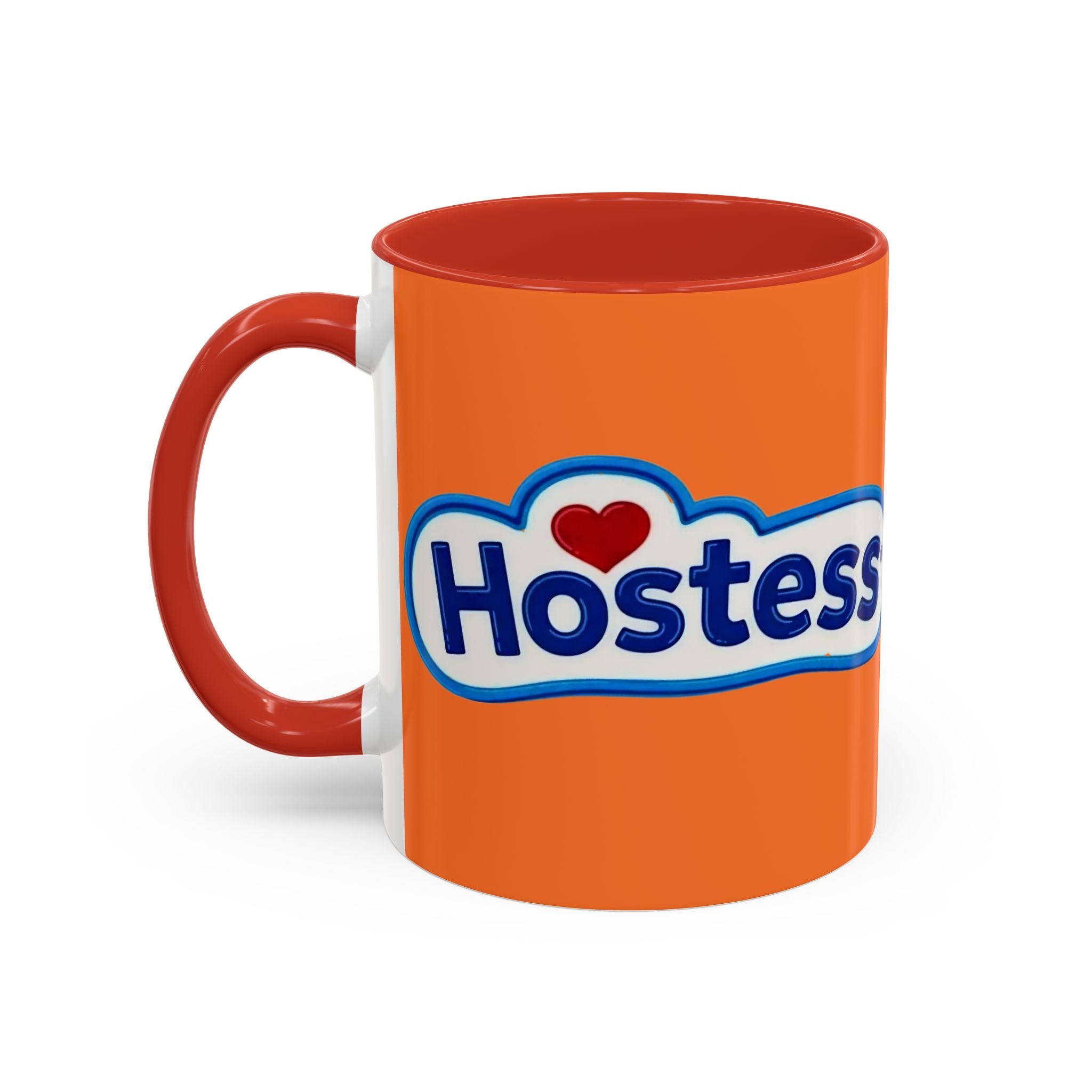 Hostess Logo Accent Coffee Mug — Retro Orange 11/15oz - Creations by Chris and Carlos