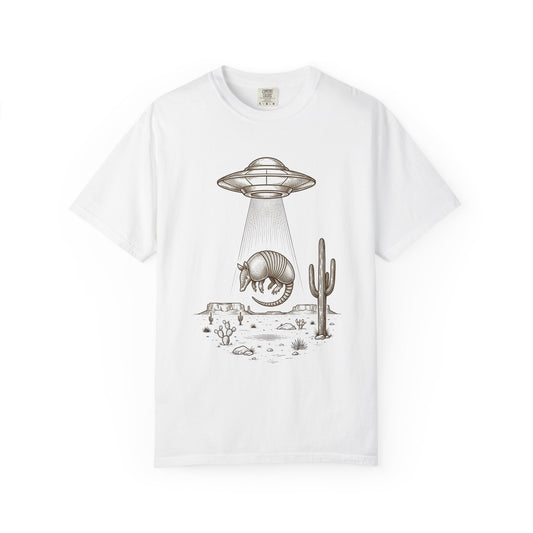 T-Shirt — Desert UFO Abduction Armadillo Graphic - Creations by Chris and Carlos