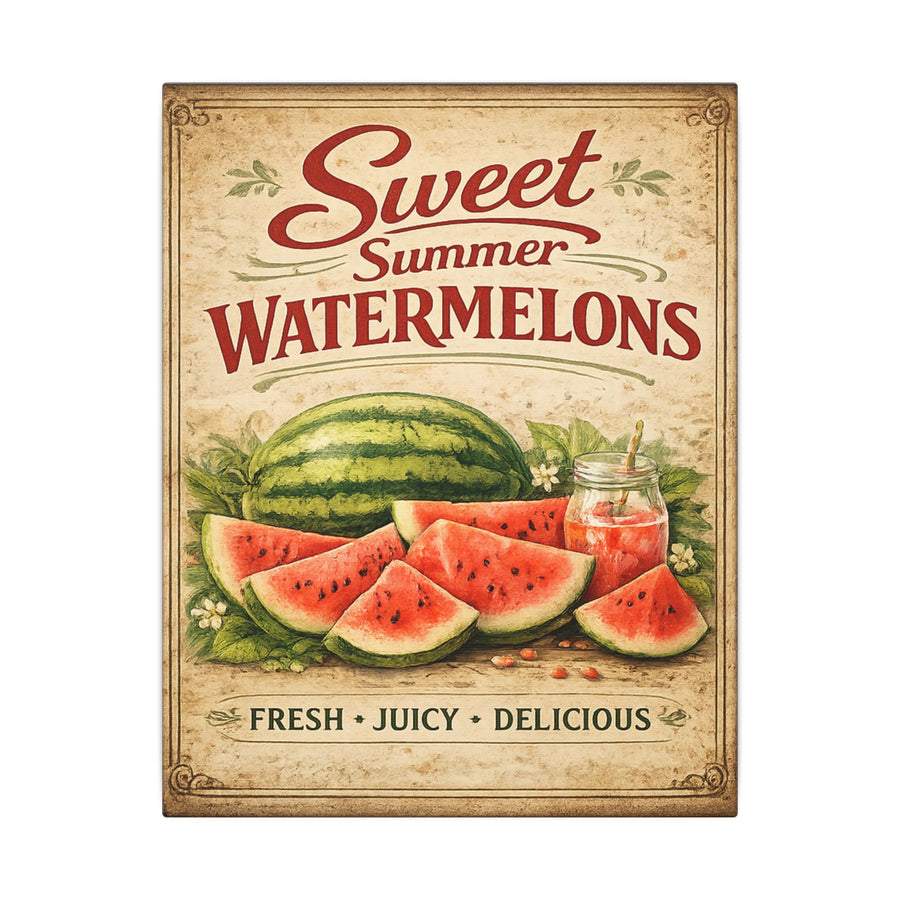 Sweet Summer Watermelons Canvas Wall Art