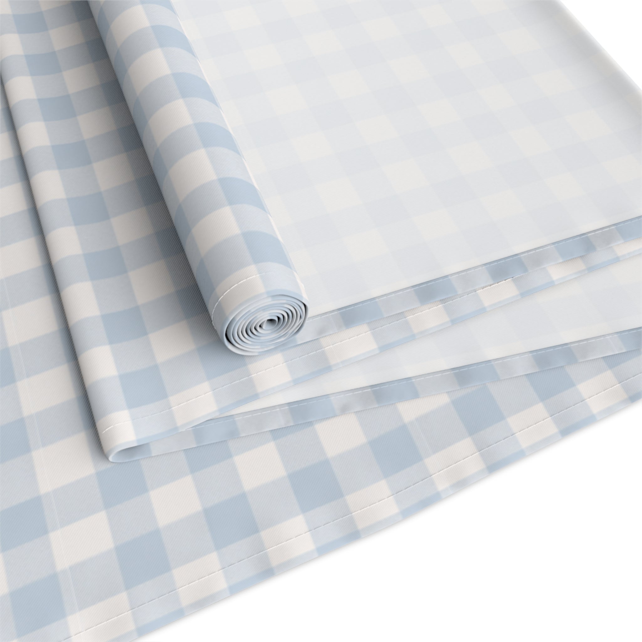 Farmhouse Gingham Table Runner — "Home" Cotton-Blend Decor - Creations by Chris and Carlos
