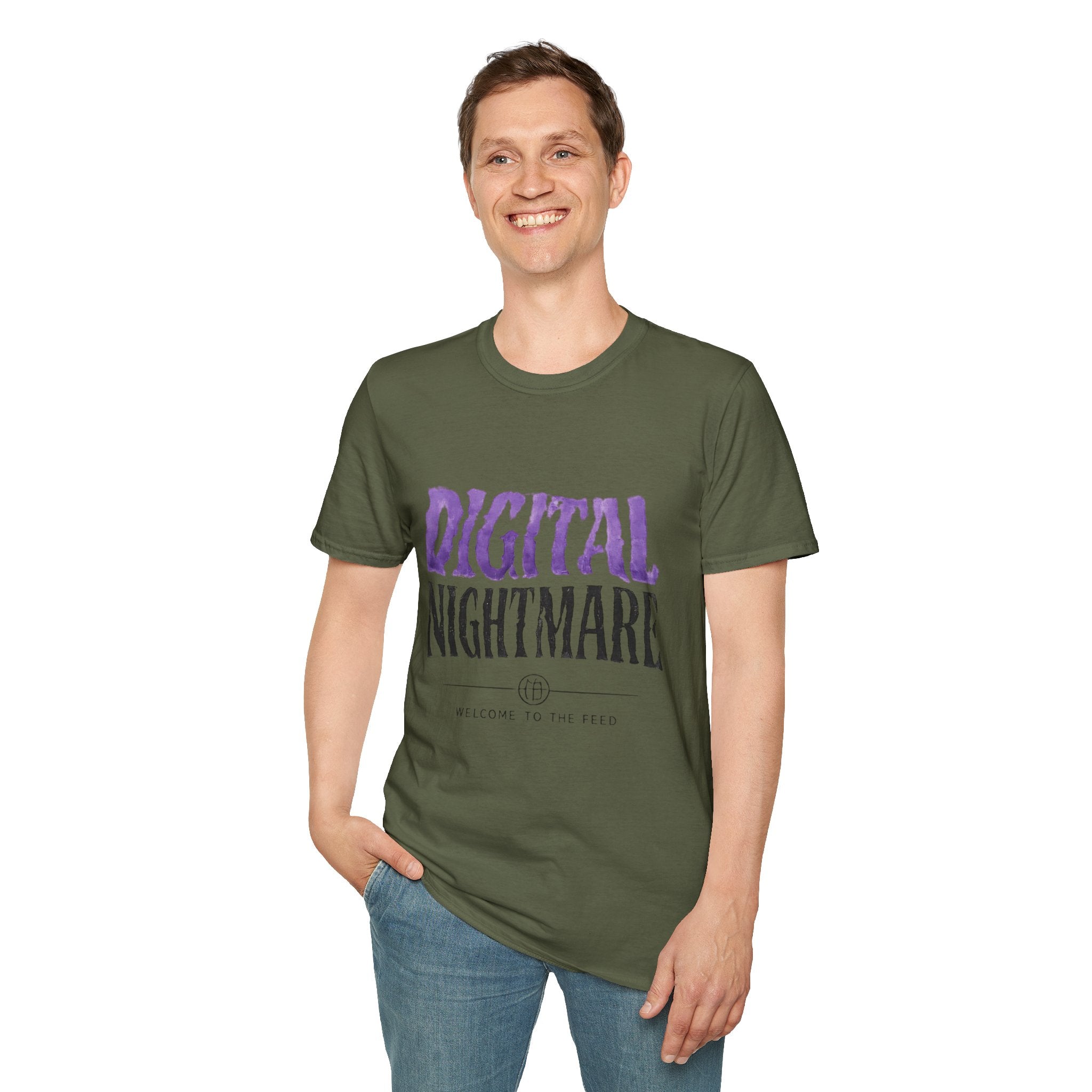 Digital Nightmare T-Shirt — Gothic Purple Graphic Tee - Creations by Chris and Carlos