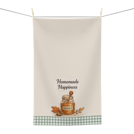 Old Soul Harvest™ Homemade Happiness Honey Jar Tea Towel - Tea Towel from Old Soul Harvest Cozy Kitchen