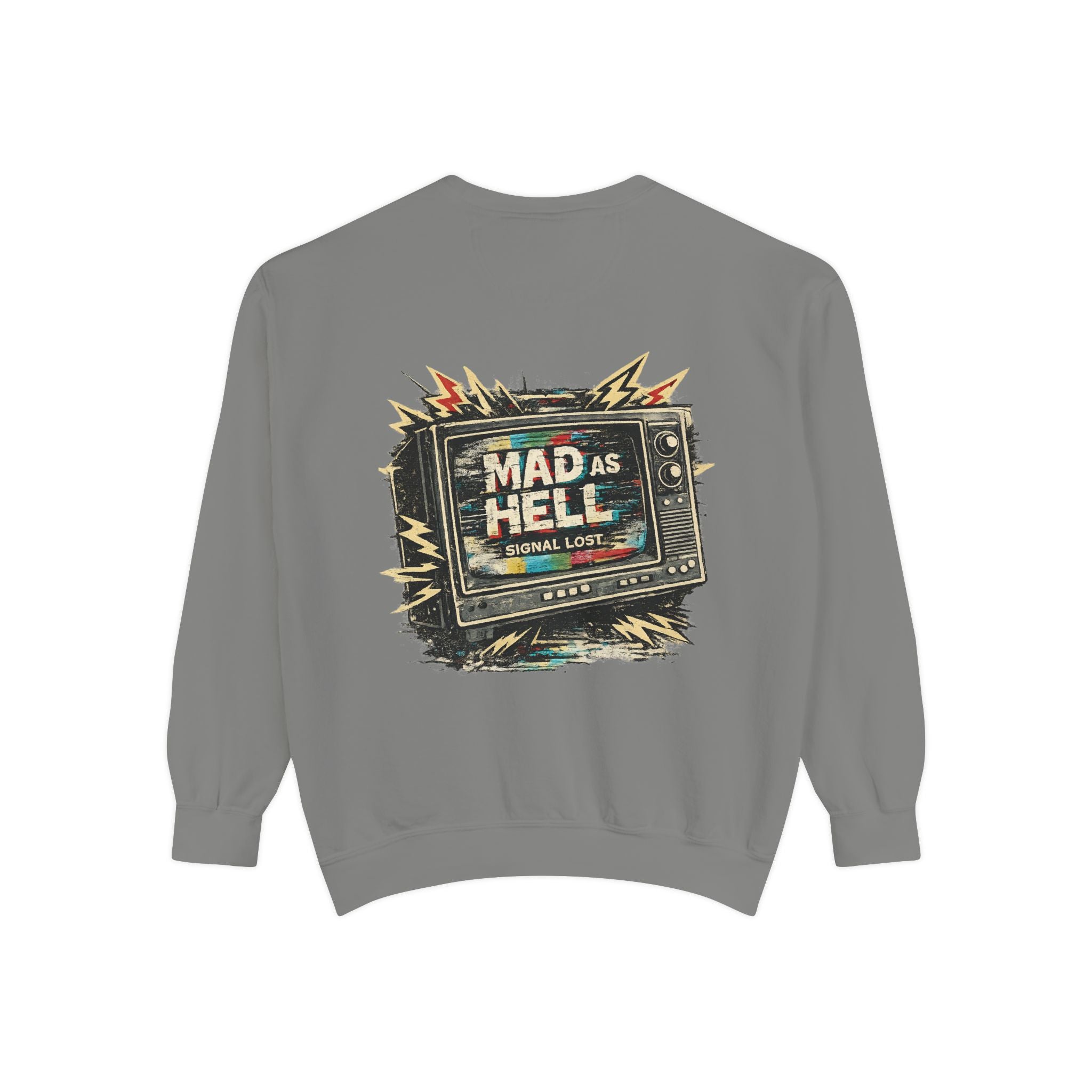Mad As Hell TV Network Sweatshirt — Vintage Protest Graphic Crewneck - Creations by Chris and Carlos