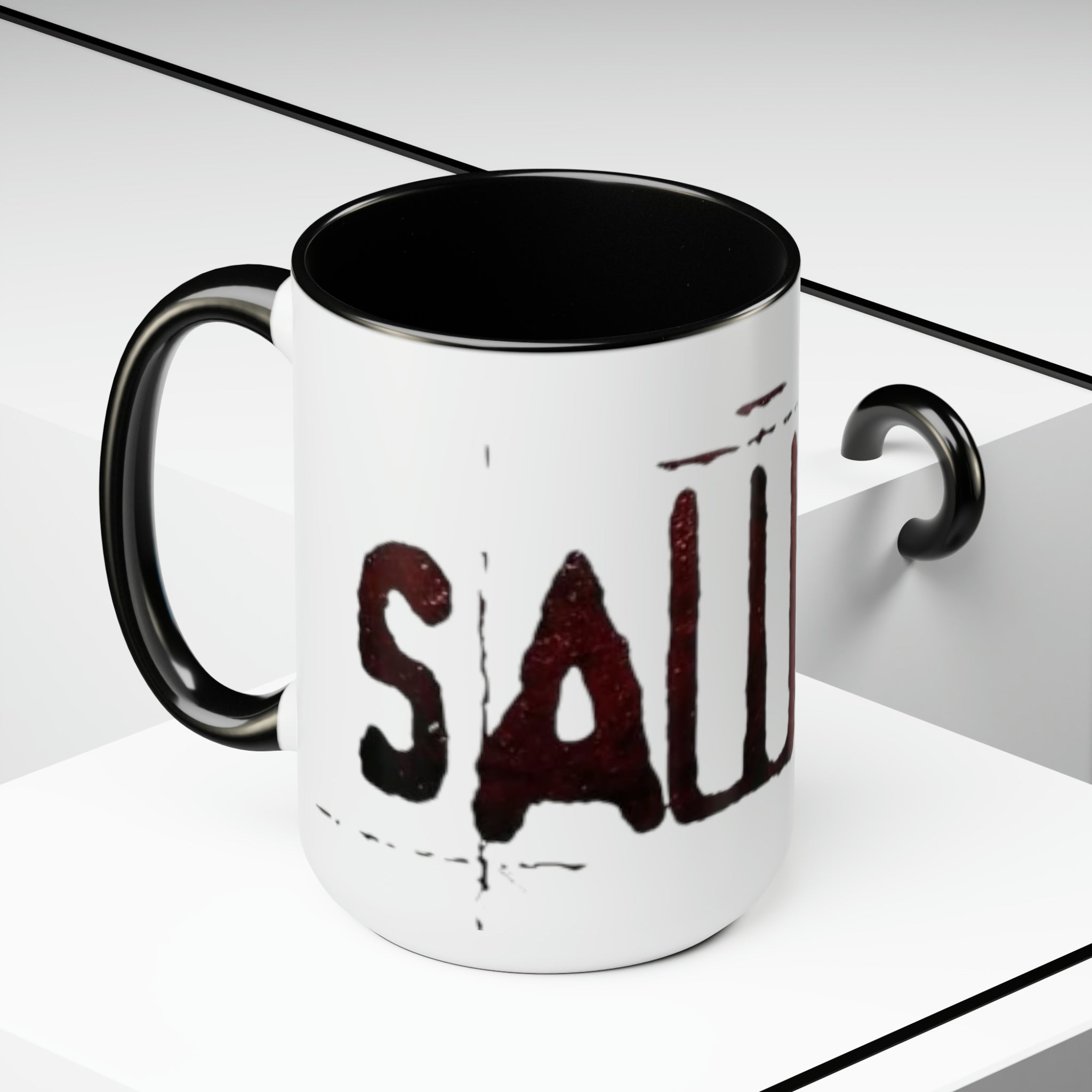 Saw X Movie-  Two-Tone Coffee Mugs, 15oz - Creations by Chris and Carlos