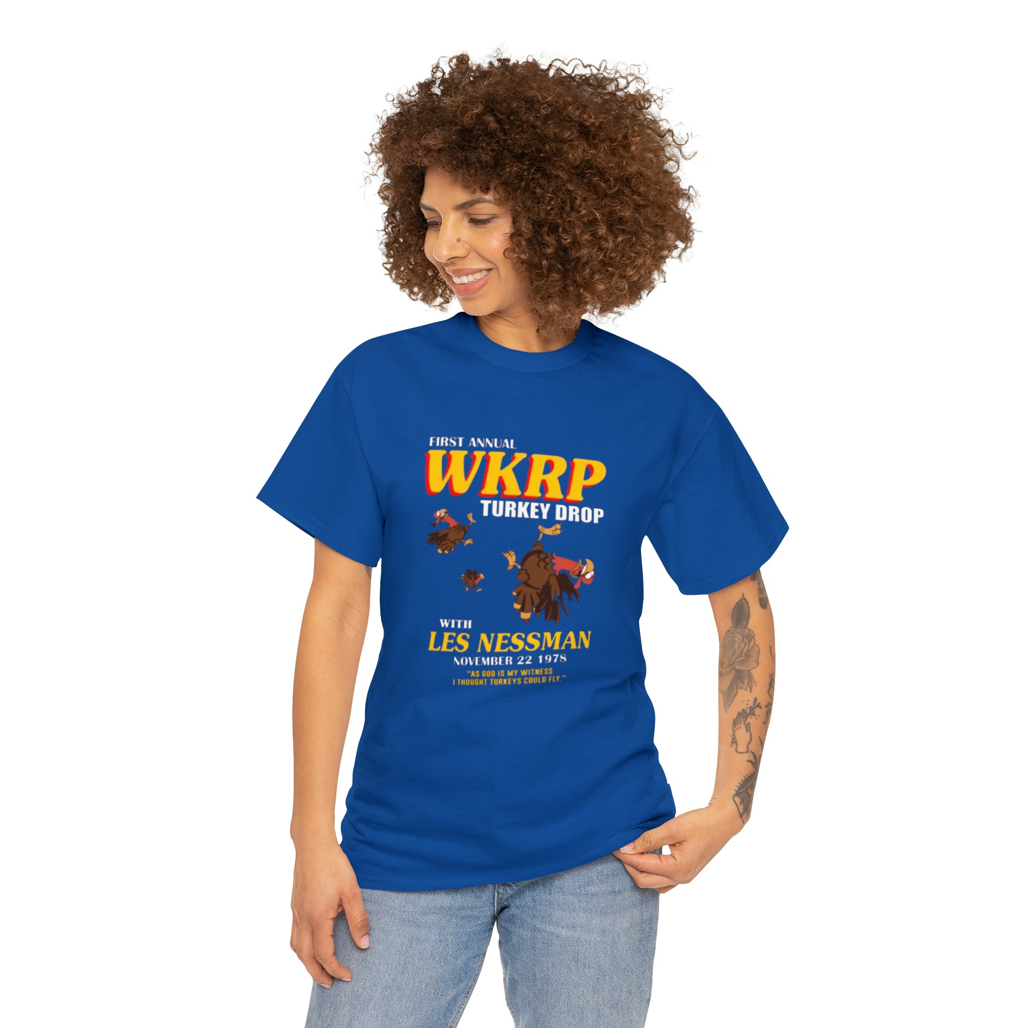 WKRP 70's TV Show- Unisex Heavy Cotton T-Shirt - Creations by Chris and Carlos