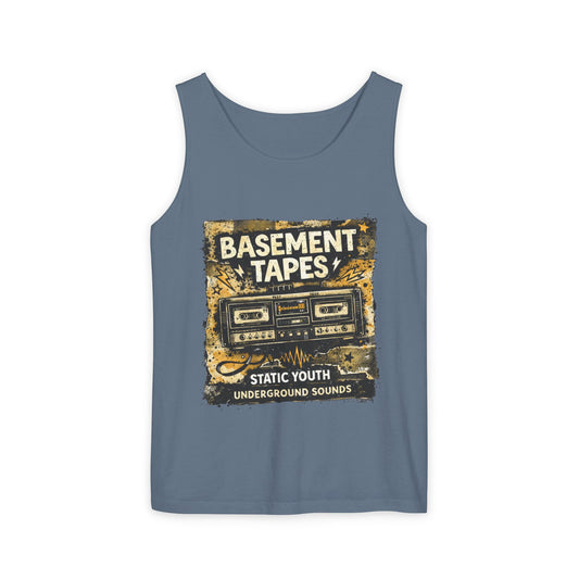 Basement Tapes Cassette Tank Top — Retro Music Graphic Tank - Creations by Chris and Carlos