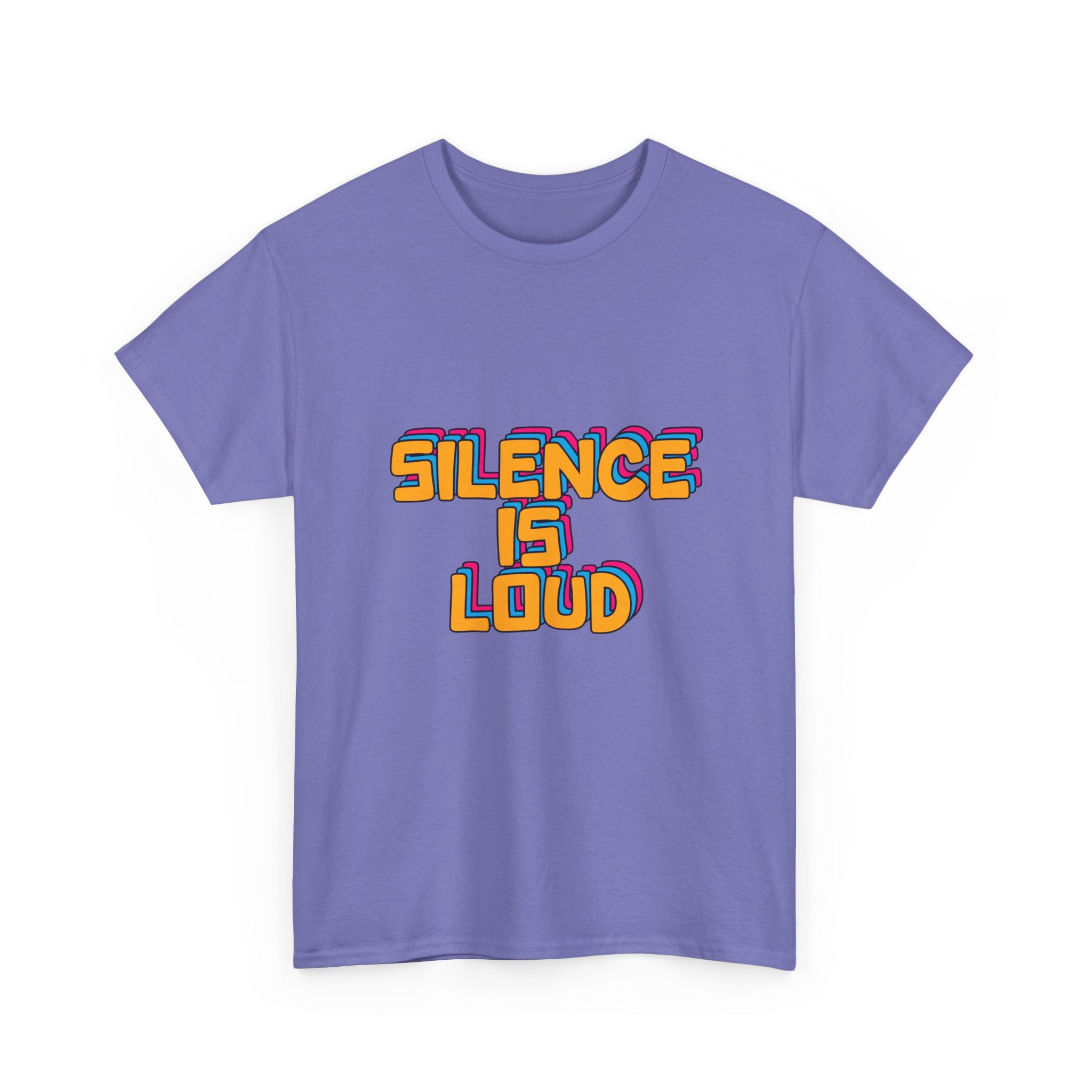 Silence Is Loud Graphic Tee — Retro Bold Statement T-Shirt - Creations by Chris and Carlos