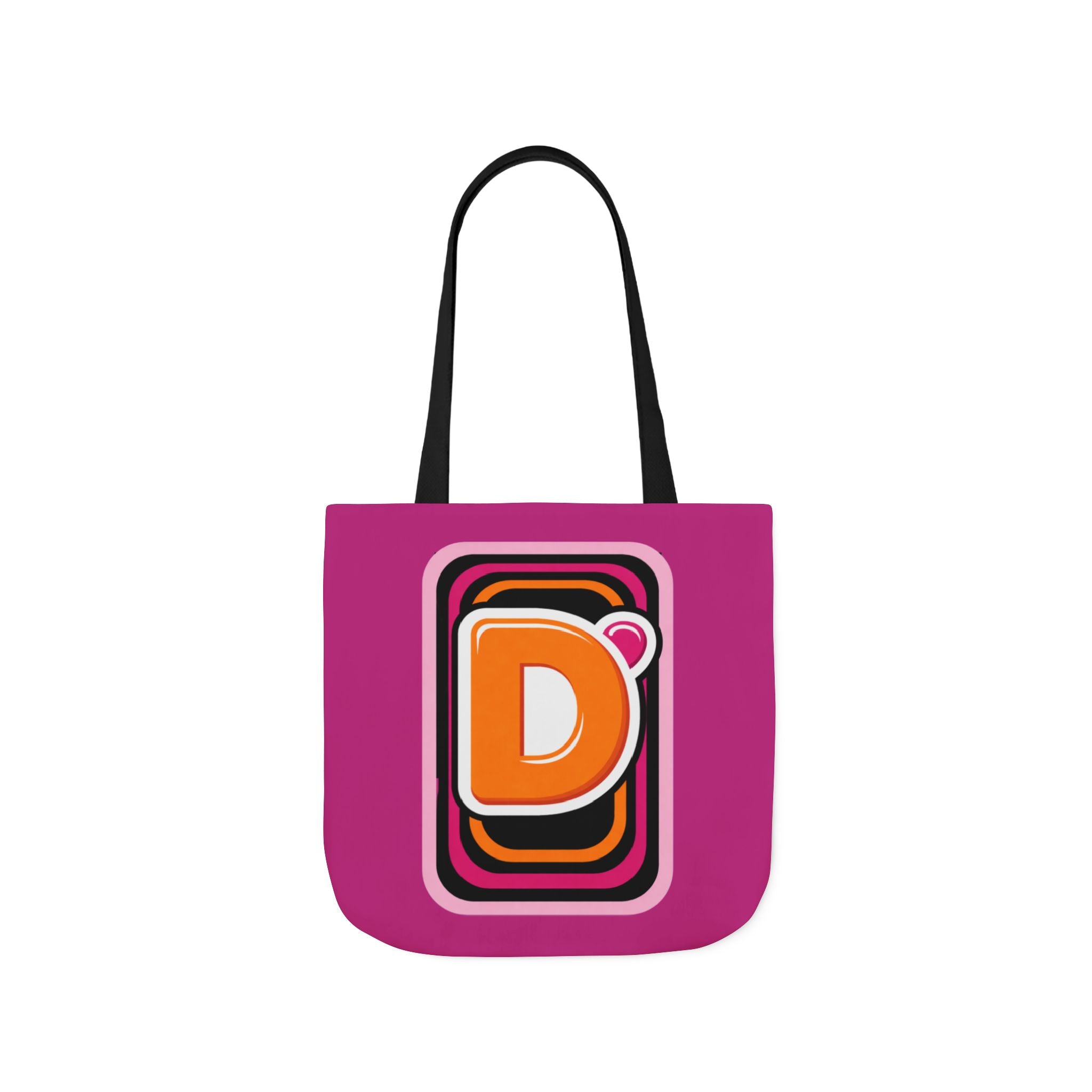 Tote Bag — Retro Pink 'Dunkin' D Logo' Canvas Tote - Creations by Chris and Carlos